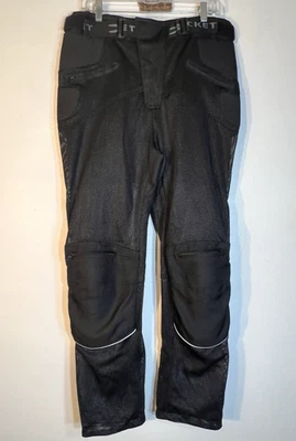 Joe Rocket Men's Large Black Protective Motorcycle Gear Pants w/ Mesh - Image 1 of 4