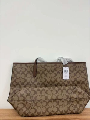 Bolso de Mano Coach City para Mujer - Sillín Dorado/Caqui 2 Foto 1 de 4