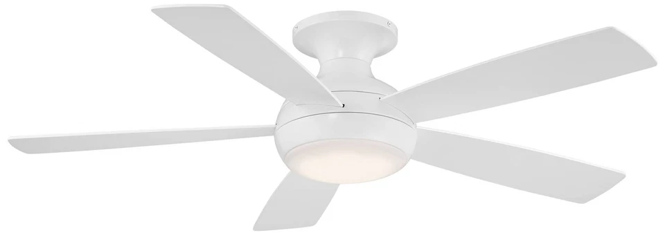 52" WAC Odyssey Flush Matte White LED Smart Ceiling Fan - Image 1 of 1