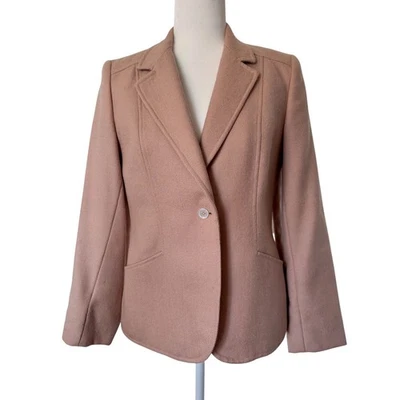 Blazer de colección Villager color camel tostado para mujer mezcla de lana botón único Foto 1 de 4