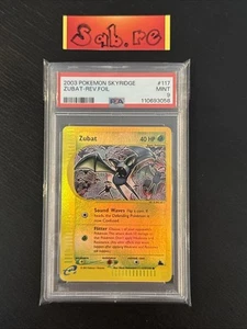 PSA 9 Zubat Reverse Holo Skyridge 117/144 Pokémon Karte - Bild 1 von 6