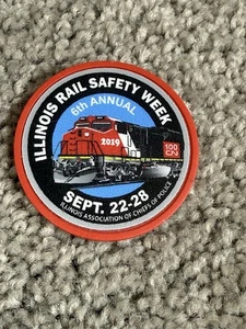Moneda Desafío Cerámica Semana Seguridad Ferroviaria Jefes de Policía de Illinois Assoc 2019 - Imagen 1 de 4
