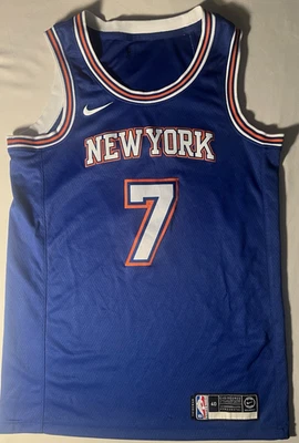 Nike New York Knicks Carmelo Anthony Blue #7 Swingman Jersey Men Sz 40 Stitched - Image 1 of 4