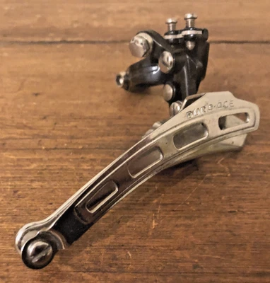 Shimano Dura Ace Black Front Derailleur, Clamp-On, 1970s, Excellent - Image 1 of 4