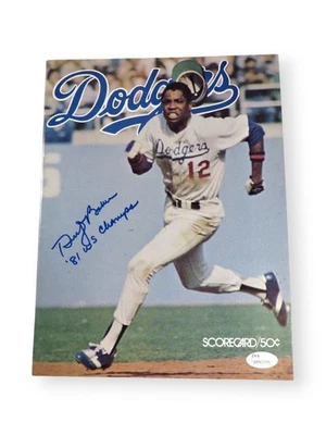 Dusty Baker Signed Autographed Scorecard Program 1978 Dodgers "81 WS Champs" JSA - Image 1 of 4