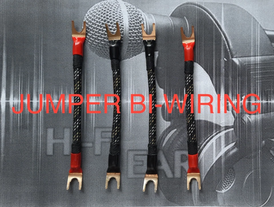 JUMPER PONTICELLI DIFFUSORI BI-WIRING HI-END 99,99 PURE OFC 8N RAME/ARGENTO - Immagine 1 di 4