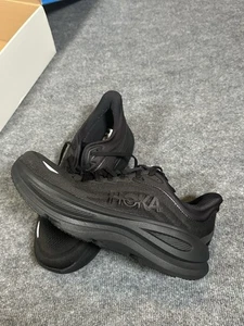Hoka One One Uomo Bondi 9 Wide 2E Taglia 11 US Triple Black BBLC Provato - Foto 1 di 12