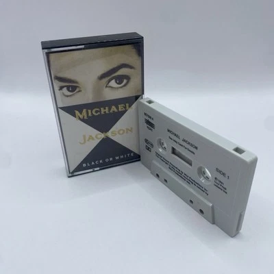 MICHAEL JACKSON - BLACK OR WHITE - 1991 UK Cassette Tape - Single  - Image 1 of 4