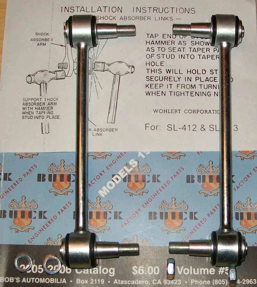 Nuevo 1951-1955 Buick Special, Century, Skylark eslabones de choque 1 par OEM #5352070 Foto 1 de 3