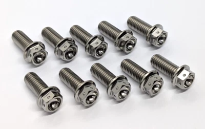 Kit de parafusos de disco dianteiro BMW S1000RR titânio 09-17 Ti parafusos de montagem em disco sextavado perfurados - Imagem 1 de 4