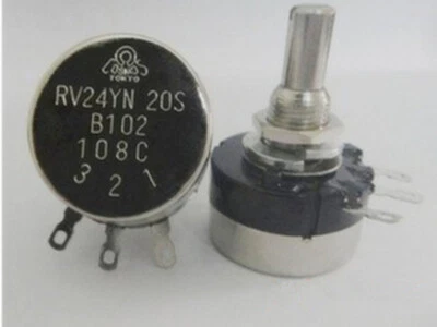 COSMOS/TOCOS RV24YN 20S B102 Potentiometer, 1K OHM Long Life Panel Pot W / Knob - Image 1 of 4
