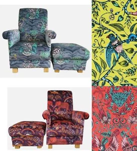 Emma J Shipley Fabrics Chair & Footstool Armchair Animalia Accent Animals Pouffe - Picture 1 of 102