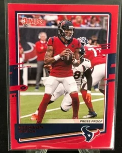 Deshaun Watson 2020 Panini Donruss Football Red Press Proof Parallel Card - Picture 1 of 6