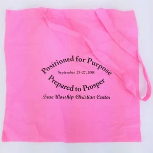 Bolsa de compras Christian Grocery lavable reutilizable algodón rosa viaje - Imagen 1 de 2