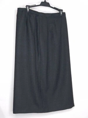 Falda informal Koret para mujer talla 12 color negra con cremallera trasera larga lápiz parte inferior dividida Foto 1 de 3