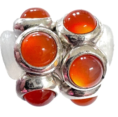 UN Auténtico Espaciador Cornalina PANDORA Plata Esterlina BESO DE CORNALINA #790538K Foto 1 de 4