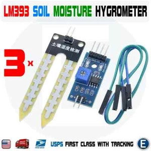 3PCS Soil Hygrometer Water Detection Module Moisture Sensor 4 Arduino DIY LM393 - Picture 1 of 1