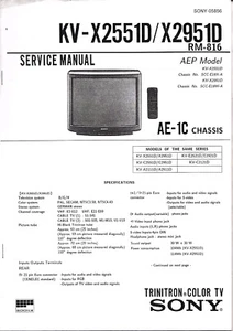Service Manual Sony TV KV-X2551D/X2951D RM-816 - Bild 1 von 1