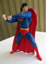 VINTAGE 1995 SUPERMAN PLASTIC FIGURE WITH CAPE -~12.5-INCH - EXCELLENT CONDITION