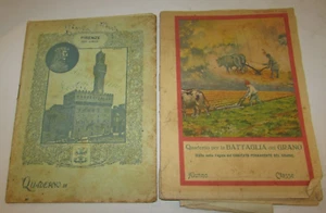 Due quaderni La battaglia del grano e Dante Alighieri Firenze - Imagen 1 de 2