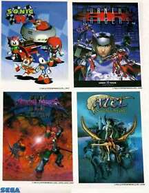 4 SEGA SATURN STICKERS! PANZER DRAGOON RPG SONIC BURNING RANGERS SHINING FORCE 3