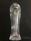 7” Oneida Germany Southern Garden Lead Crystal Frosted Rose Band Flower Vase