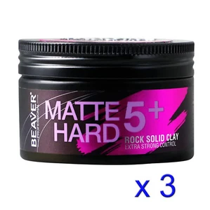 Beaver Magotan 5+ Rock Solid Clay Hair Styling Clay Mud 100g x 3 - Picture 1 of 3