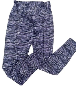 No boundaries leggings workout pants stripes purple black Large READ - Picture 1 of 7