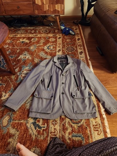 Giacca blazer Michael Kors uomo media bottoni davanti cappotto sportivo grigio outdoor