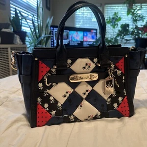 COACH SWAGGER 27 PATCHWORK Red White And Blue  SATCHEL HANDBAG / SHOULDER BAG - Picture 1 of 23