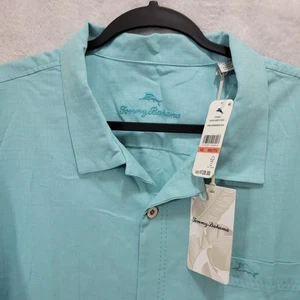 NWT Tommy Bahama Coastal Breeze Check Men Shirt 3XL Hummingbird Blue Island Zone - Picture 1 of 13
