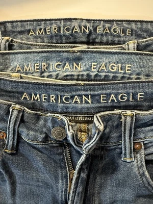 Lote Jeans American Eagle 32x30 Excelente Estado Denim Azul Preparación Flex Causal Foto 1 de 4