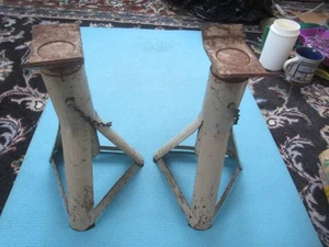 Vintage Adjustable Jack Stands 1 Pair, Max Cap Unknown (4 Lbs each stand) - Picture 1 of 14