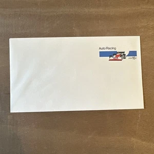 United States 15c Auto Racing prepaid Envelope Fine Condition Unaddressed #U587 - Picture 1 of 2