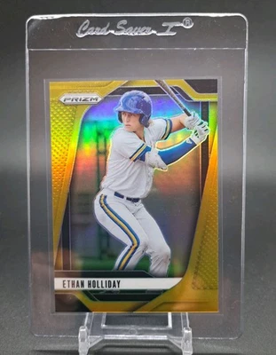 Ethan Holliday RC 2025 Panini Prizm True Gold /10 Rookie Prospect #82 Rockies  - Image 1 of 2