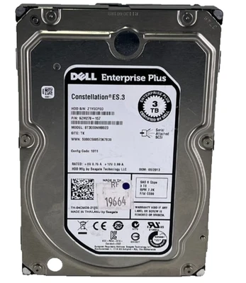 Lot of 20 3TB Seagate SAS HDD/Constellation 3.5" SATA 7200RPM ST3000NM023 (AMX) - Image 1 of 3