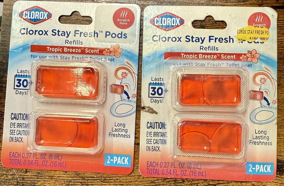Clorox остаться свежий пополнить капсулы тропический бриз 2 упаковки ~ лот из 2 ~ новый запечатанный - Изображение 1 из 1