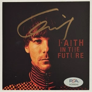 Louis Tomlinson Faith In Future CD e cartolina autografa firmata PSA DNA COA - Foto 1 di 3
