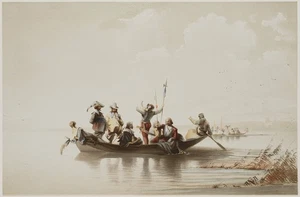 SEITZ (*1817) nach SCHEUREN (*1810), Geusenfahrt am Morgen, um 1850, Lith. - Picture 1 of 5