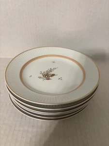 JUEGO DE 6 PLATOS DE ENSALADA DE PORCELANA CLARISSA REAL COPENHAGUE DINAMARCA 7-1/2" DE COLECCIÓN - Imagen 1 de 6