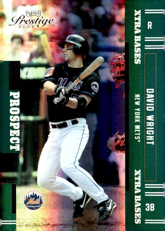 DAVID WRIGHT 2005 PRESTIGE **VERDE** EXTRA BASES NOVATO RC/50!! 🔥🔥NY METS Foto 1 de 2