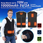 Men Body Heating Vest Electric Heated Coat Unisex Usb Holiday Zip Waistcoat