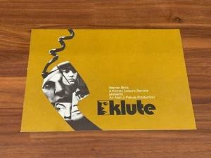 Klute 1971 Vintage & Original Filmprogramm 10,5" x 7,5" - Bild 1 von 3