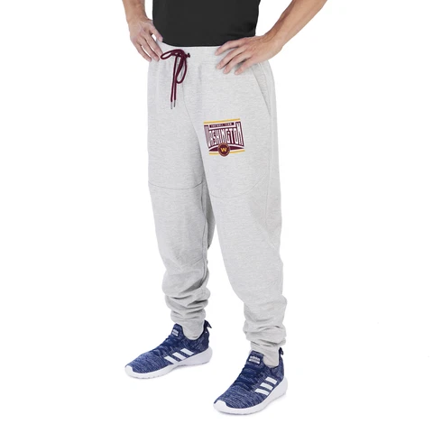 Zubaz NFL Men's Washington Football Team Heather Gray Speed Jogger Cover