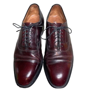Johnston & Murphy Optima Burgundy Cap Toe Oxford Dress Shoe Mens Sz 8.5 C USA - Picture 1 of 10