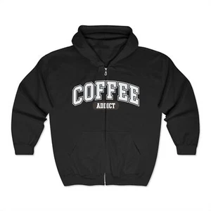 Zip Hoodie, Hoodie Geschenk für Kaffeeliebhaber, Unisex Sweatshirt, Geschenk für Barista - Bild 1 von 9