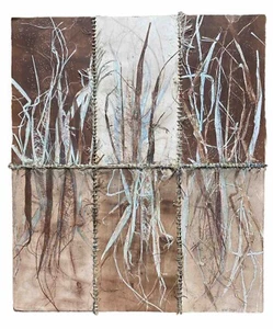 Modernista 6 Paneles Monotipo Impresión Naturaleza Hierba Firmado Expresionismo Abstracto - Imagen 1 de 20