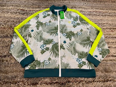 Guess Los Angeles Hibiscus Mens Size Large Full-Zip LS Floral Track Jacket $98 - Image 1 of 4