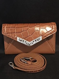 BRIGHTON NWT MINGLE ENVELOPE SMALL LEATHER WALLET W/STRAP - Picture 1 of 4