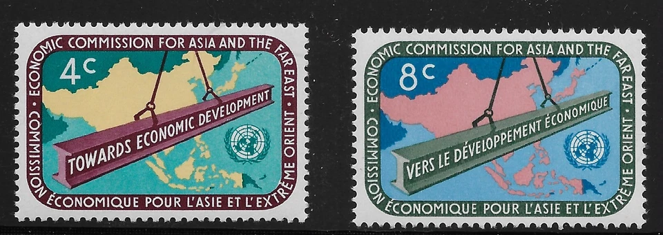 Juego completo UN Scott #NY 79-80, individuales 1960 FVF MNH Foto 1 de 1